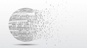 Code binaire globe. Planète technologie. Big data. Réseau mondial.